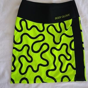 COPY - COPY - VINTAGE Body Glove 80's Mini Skirt Day Glo Neon